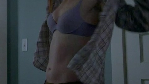 Alex Paxton-Beesley in The Strain (2014-2016) Sexy Underwear Bedroom Blue Bra 745385