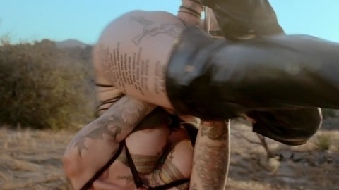 Malice McMunn in Rub (2015) Breasts Thong Underwear Black Boots Black Bra 778626