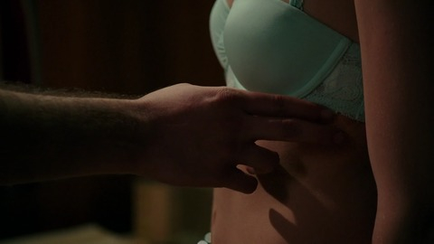 Rachel Melvin in Zombeavers (2014) Sexy Underwear Blue Bra Man Touching Woman 750192