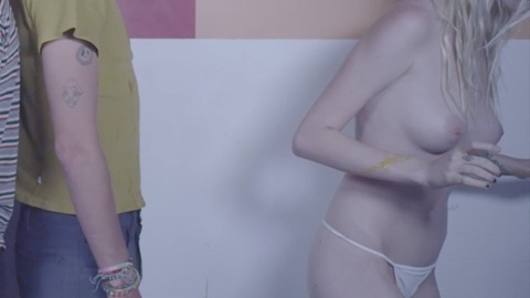 Ariel Beesley Naked in Baby & Glued to You. Breasts, blonde and brunette, choker necklace. 746550