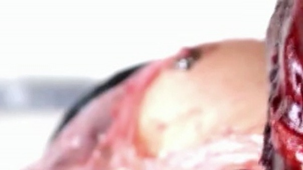 Brigid Macaulay Nude as 2nd Victim in 'Headless'. Breasts, blood, mask. 751550
