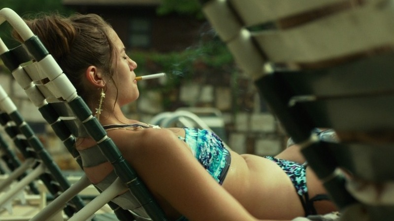 Hottest Lola Kirke Scene in Gone Girl. Bikini, Sexy, blue bikini, lounge chairs. 757700
