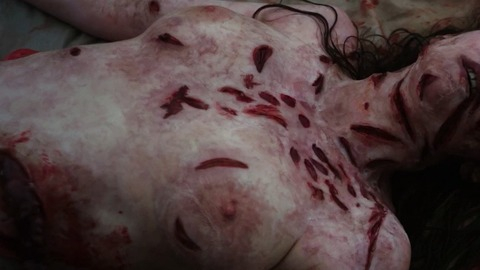 Nudes of Woman in Garden from The Canal. Breasts, black hair, bloody. 748920