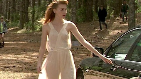 Kate Webby in The Almighty Johnsons (2011-2013) Sexy Nipples Through Dress Outdoors 749132