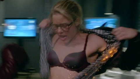 Hottest Emily Bett Rickards Scene in The Flash. Underwear, blonde, bra. 768848
