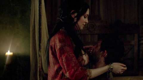 Lise Slabber Nude in Black Sails. Breasts, in bed, man kissing breast. 759460