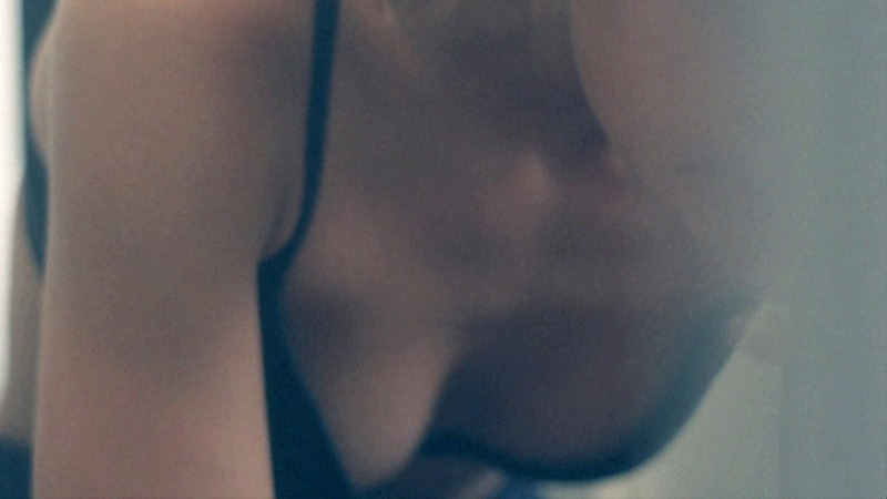 Sexiest Nina Zanjani Scene in Wallander. Underwear, black bra, clevage. 758077