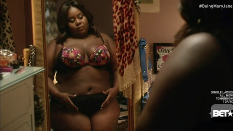 Raven Goodwin in Being Mary Jane (2013-2019) Sexy Underwear Bbw Black 760164