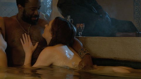 Samantha Bentley in Game of Thrones (2011-2019) Butt Bathtub Black Man 758323