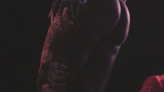 Athena Sanchez Nude as She Demon / Shadow. Butt, body paint, creature. 759278