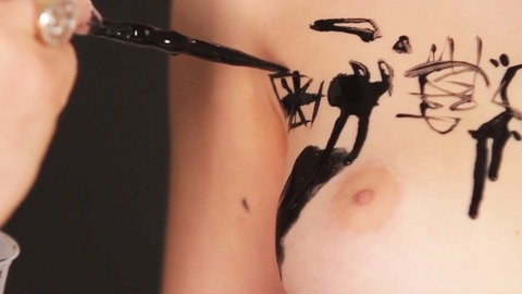 Herself from Treats! Magazine - 8 Loves Naked. Breasts, body paint, body painting. 759743