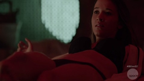 Dayle McLeod in Bitten (2014-2016) Underwear Black Bra Black Panties 761067