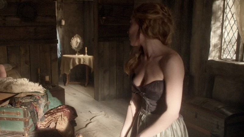 Sexiest Celina Sinden Scene in Reign. Sexy, SFW, black corset. 762085