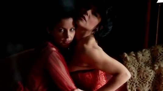 Sexiest Carrie Neville Scene in The Lizzie Borden Chronicles. Sexy, Lesbian, couch, red corset. 762163