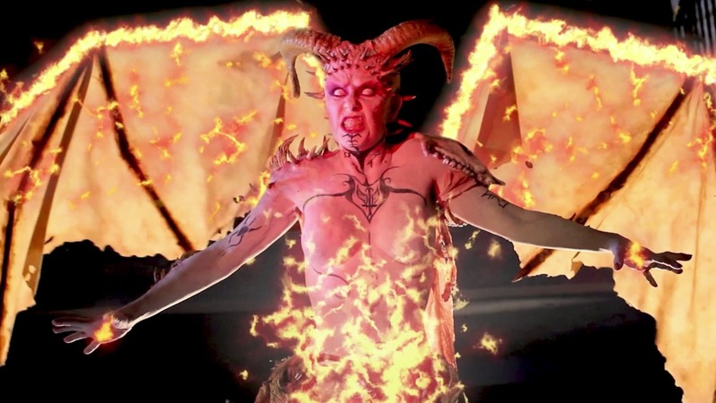 Rachel Grubb Nude as The Mother. Breasts, Tattoos, demon. 762254
