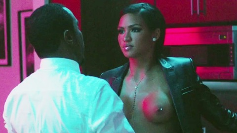 Cassie Ventura in "3 AM" Sean John Fragrance Commercial Breasts Black Black Hair 763461