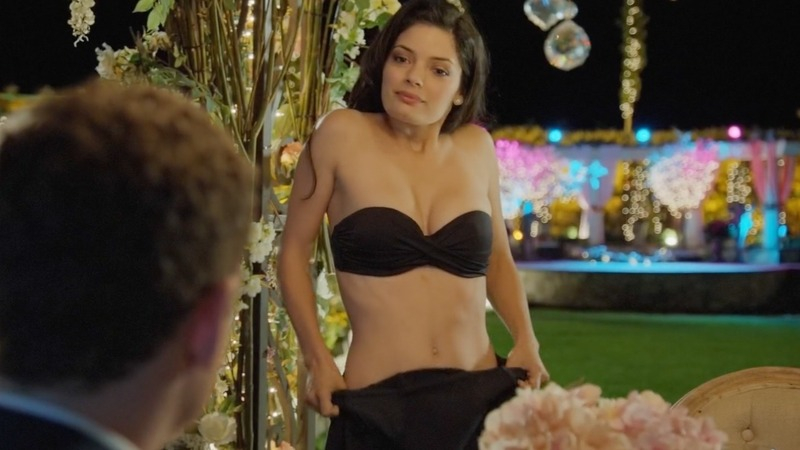 Hottest Natasha Wilson Scene in UnREAL. Underwear, black strapless bra, outdoors. 765512