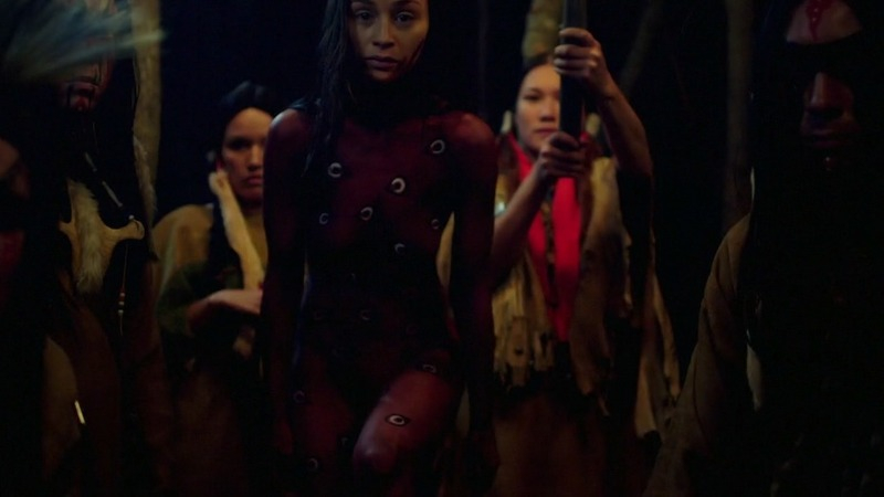 Sexiest Cara Santana Scene in Salem. Sexy, black hair, body paint. 765703