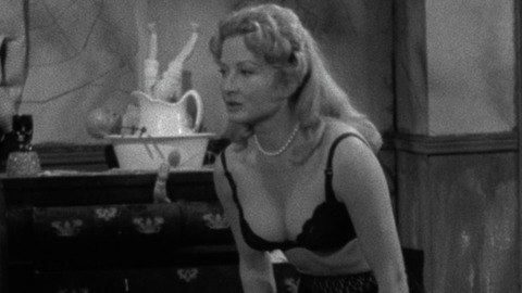Sexiest Scenes of Emily Howe from Spider Baby. Underwear, SFW, black and white. 771779