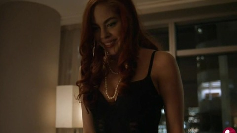 Sarah Dugdale in Sugarbabies (2015) Sexy Underwear Black Lingerie Cleavage 772132