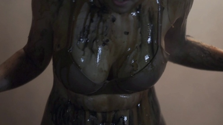 Sexiest Ciara Flynn Scene in Lumberjack Man. Sexy, Underwear, black bra, close up. 780049