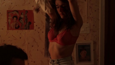 Lola Bessis in Swim Little Fish Swim (2014) Sexy Underwear Dark Hair Red Bra 777786