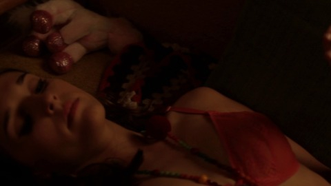 Lola Bessis in Swim Little Fish Swim (2014) Sexy Underwear Dark Hair Laying Down 777788