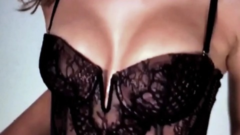 Hailey Bieber in LOVE Advent Calendar Shoot (2015) Sexy Underwear Black Lingerie Cleavage 779751