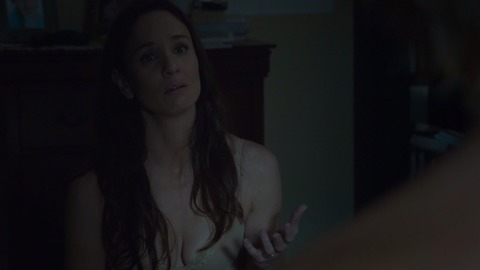 Sexiest Sarah Wayne Callies Scene in Colony. Underwear, beige bra, brunette. 780907