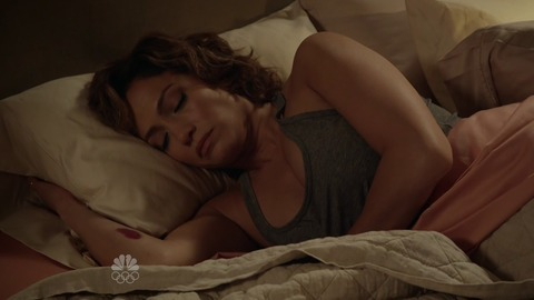 Jennifer Lopez in Shades of Blue (2016-2018) Sexy Grey Tank Top In Bed 781924