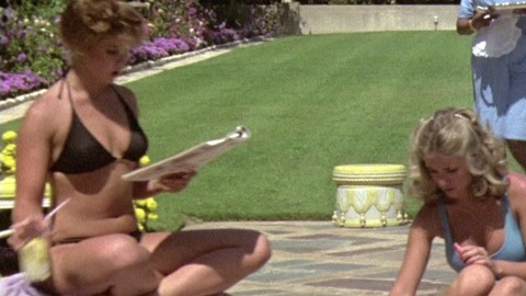 Roller Boogie's Sexiest Scenes with Linda Blair. Bikini, Sexy, back yard, black bikini. 781086