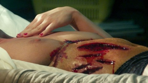 Bree Olson Nude as Sexy Nurse. Breasts, Underwear, blood, in bed. 834002
