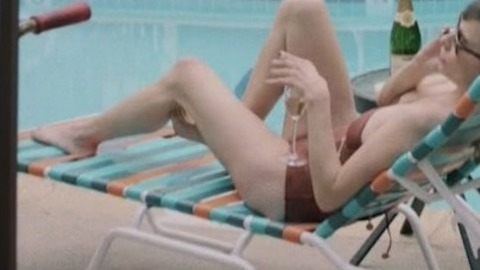 Sabina Sciubba in Baskets (2016-2019) Sexy Brown Bathing Suit Drinking Champagne 781928
