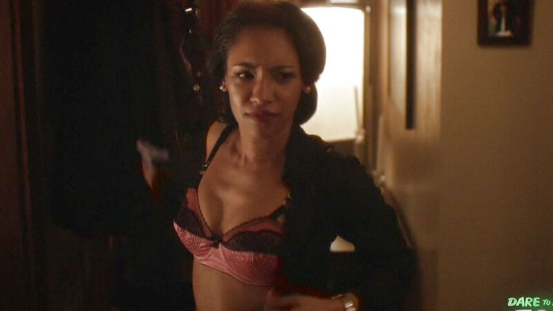 Hottest Candice Patton Scene in The Flash. Sexy, Underwear, Black, black bra. 783092