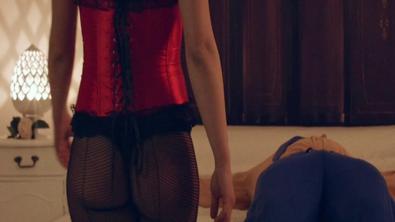 Insane's Sexiest Scenes with Barbara De Florio. Sexy, Underwear, bedroom, black thong. 784416