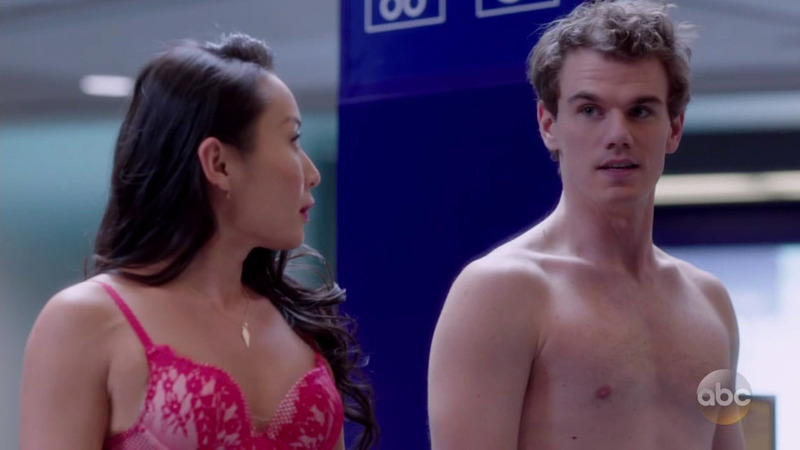 Sexiest Li Jun Li Scene in Quantico. Underwear, airport, asian woman. 787321