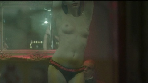 Jo Evans Naked as Strip Club Girl. Breasts, Underwear, black panties, dancing. 791013