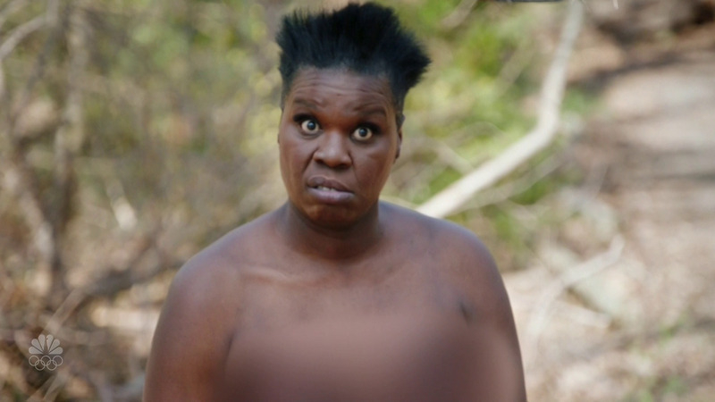 Hottest Leslie Jones Scene in Saturday Night Live. Sexy, Black, blurred nudity. 786758