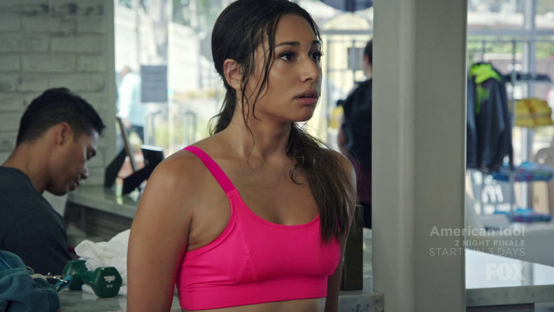 Sexiest Meaghan Rath Scene in Cooper Barrett's Guide to Surviving Life. Underwear, gym, pink sports bra. 786763