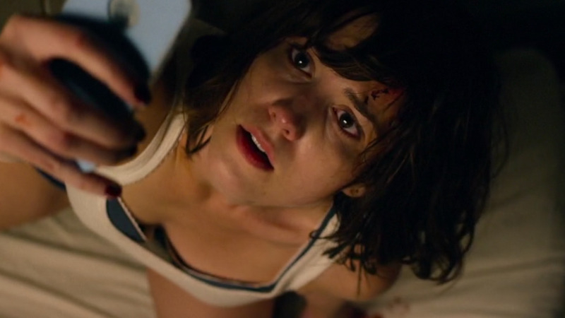 Sexiest Scenes of Michelle from 10 Cloverfield Lane. Sexy, blood on head, bra visible. 790829