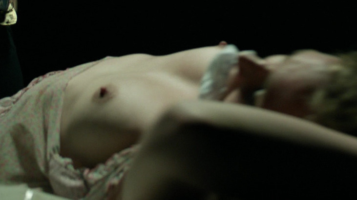 Sarah O'Sullivan Nude as Skinny Blonde. Breasts, hard nipples, maskes man. 799628