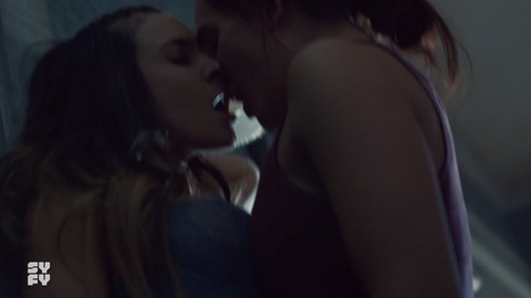 Sexiest Scenes of Waverly Earp from Wynonna Earp. Lesbian, Underwear, SFW, blue bra. 916865