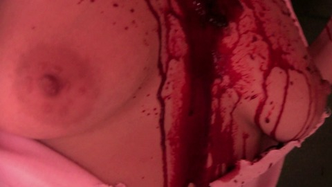 Krystal Pixie Adams Nude in Joe Vampire. Breasts, bloody, close up. 789358