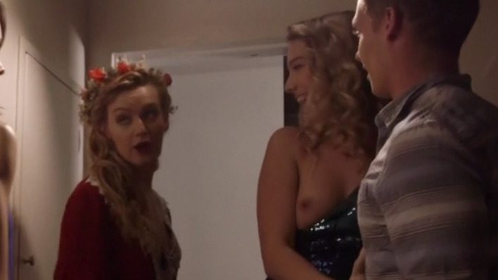 Kenna James Nude as Party Girl. Breasts, bathroom, blonde. 790616