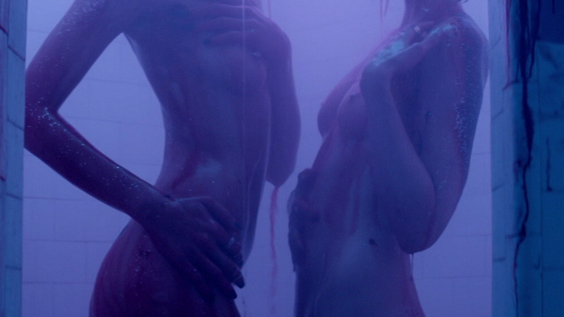 Abbey Lee Nude as Sarah. Breasts, blood, blue lighting. 798254