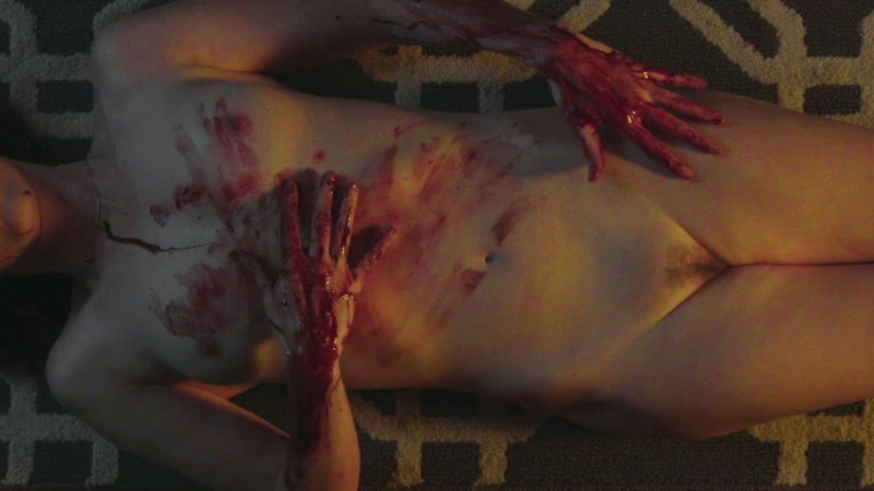 Mercedes Manning Naked as Jasmine. Breasts, Bush, aerial view, blood. 799461