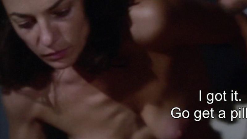 Raphaële Godin Naked in Dark Inclusion. Breasts, brunette, clothed man. 797839