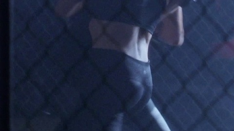 Hottest Tristin Mays Scene in MacGyver. Sexy, black sports bra, boxing gloves. 933734