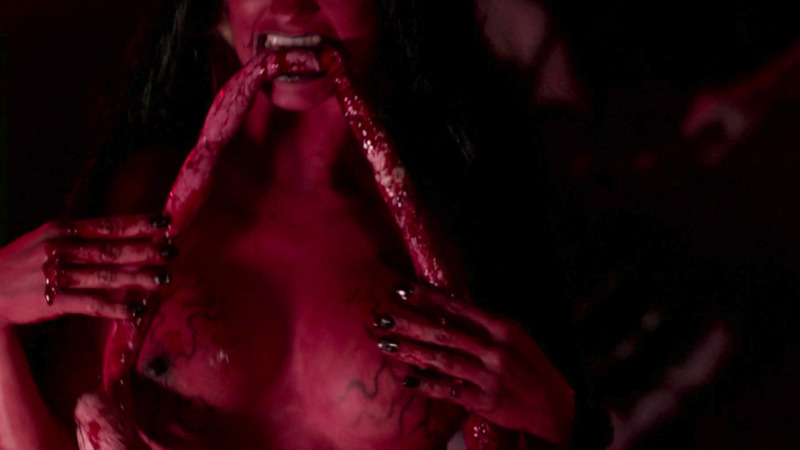 Nudes of Red Devil Girl from Killjoy Goes To Hell. Breasts, black nail polish, blood. 801162