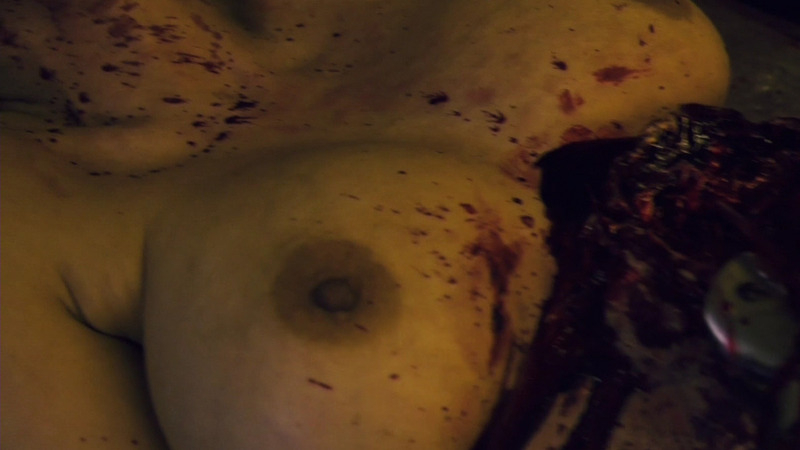 Nudes of Knifed Victim from The Curse of Doctor Wolffenstein. Breasts, blood on breasts, close up. 801366